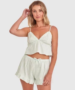 Dorothy Cami - Print Check/Light Green