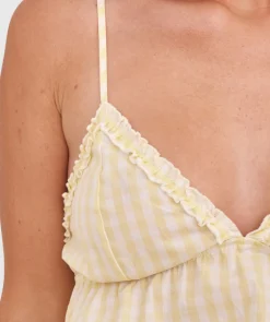 Dorothy Cami-Print Check / Light Yellow