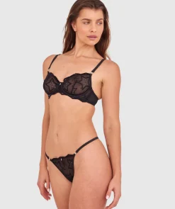 Dua High Leg G String - Black