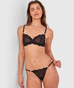 Dua High Leg G String - Black