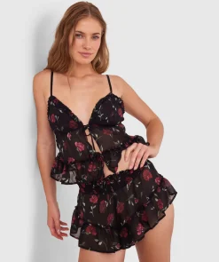 Elain Cami - Print Floral/Black