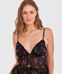 Elain Cami - Print Floral/Black