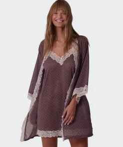 Elspeth Short Wrap - Print Spot/Grey