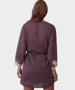 Elspeth Short Wrap - Print Spot/Grey