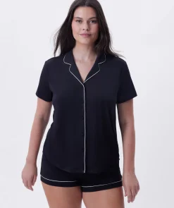 Emilia Short Sleeve Top - Black