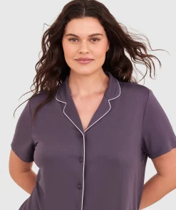 Emilia Short Sleeve Top - Dark Grey
