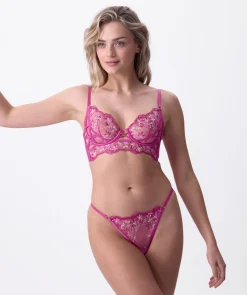Enchanted Afternoon Delight High Leg String - Hot Pink