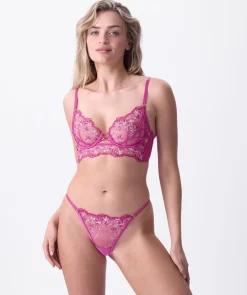 Enchanted Afternoon Delight High Leg String - Hot Pink