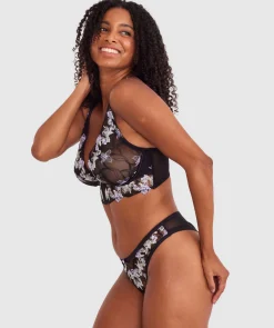Enchanted All For You Longline - Black/ Light-Green