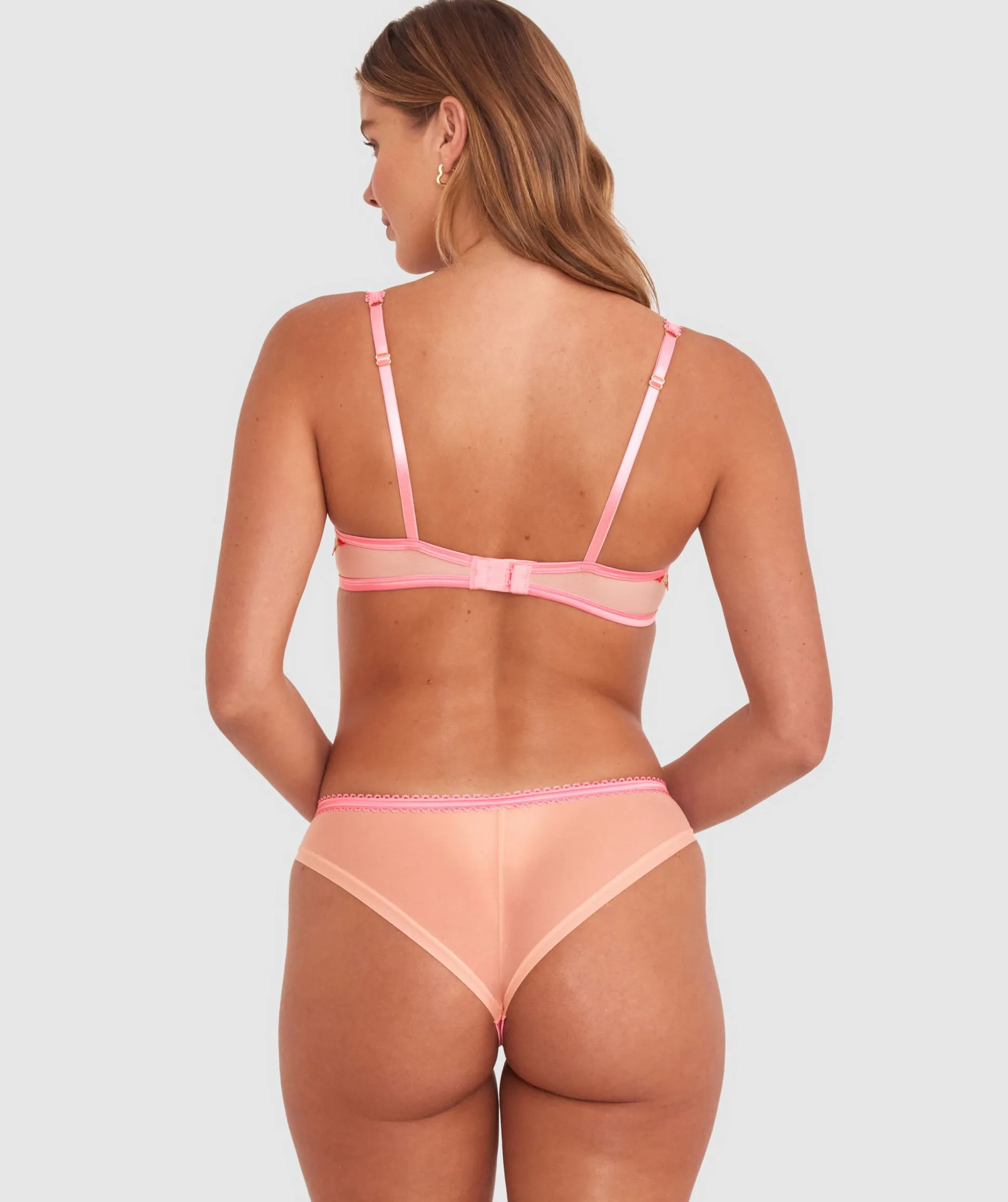 Enchanted Bernadette Balconette Bra - Light Pink/Multicolour