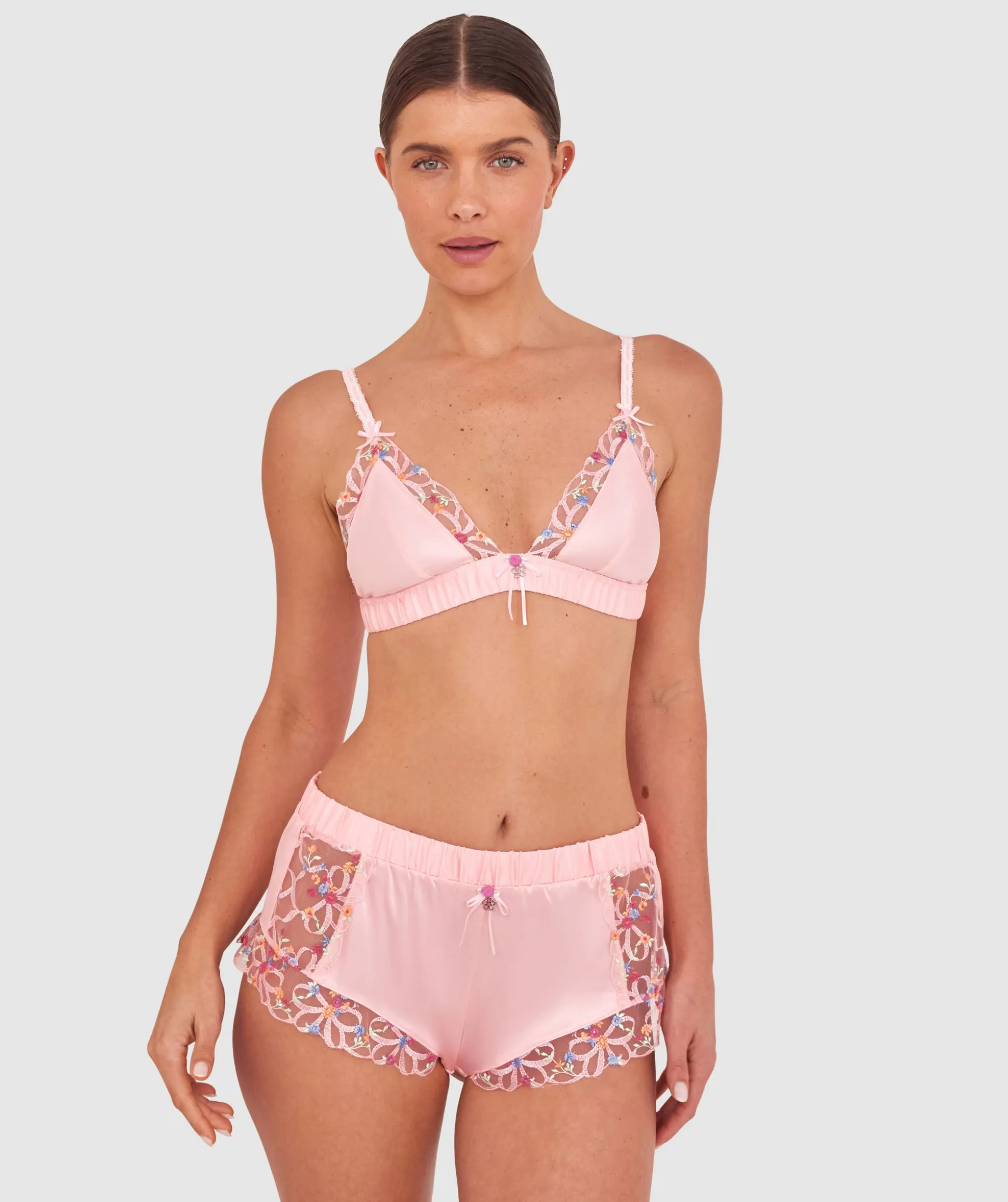 Enchanted Binding Love Bralette-Pink / Multi