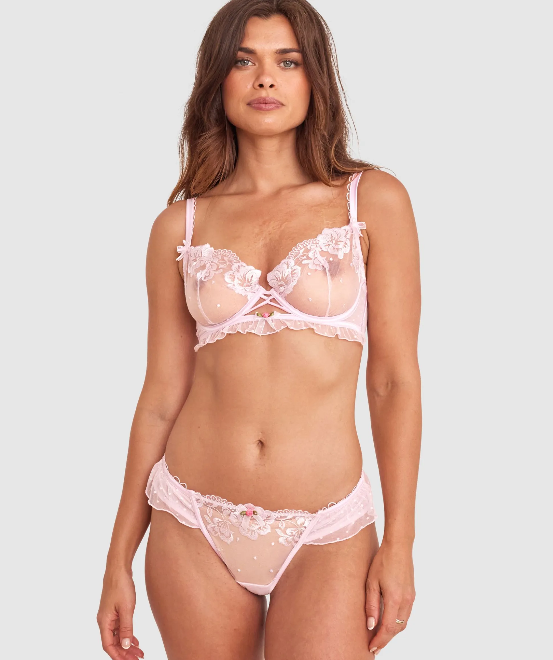 Enchanted Blooms Of Lisse Underwire Bra - Light Pink