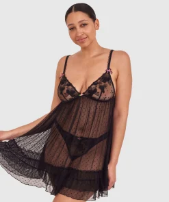 Enchanted Desdemona Babydoll - Black