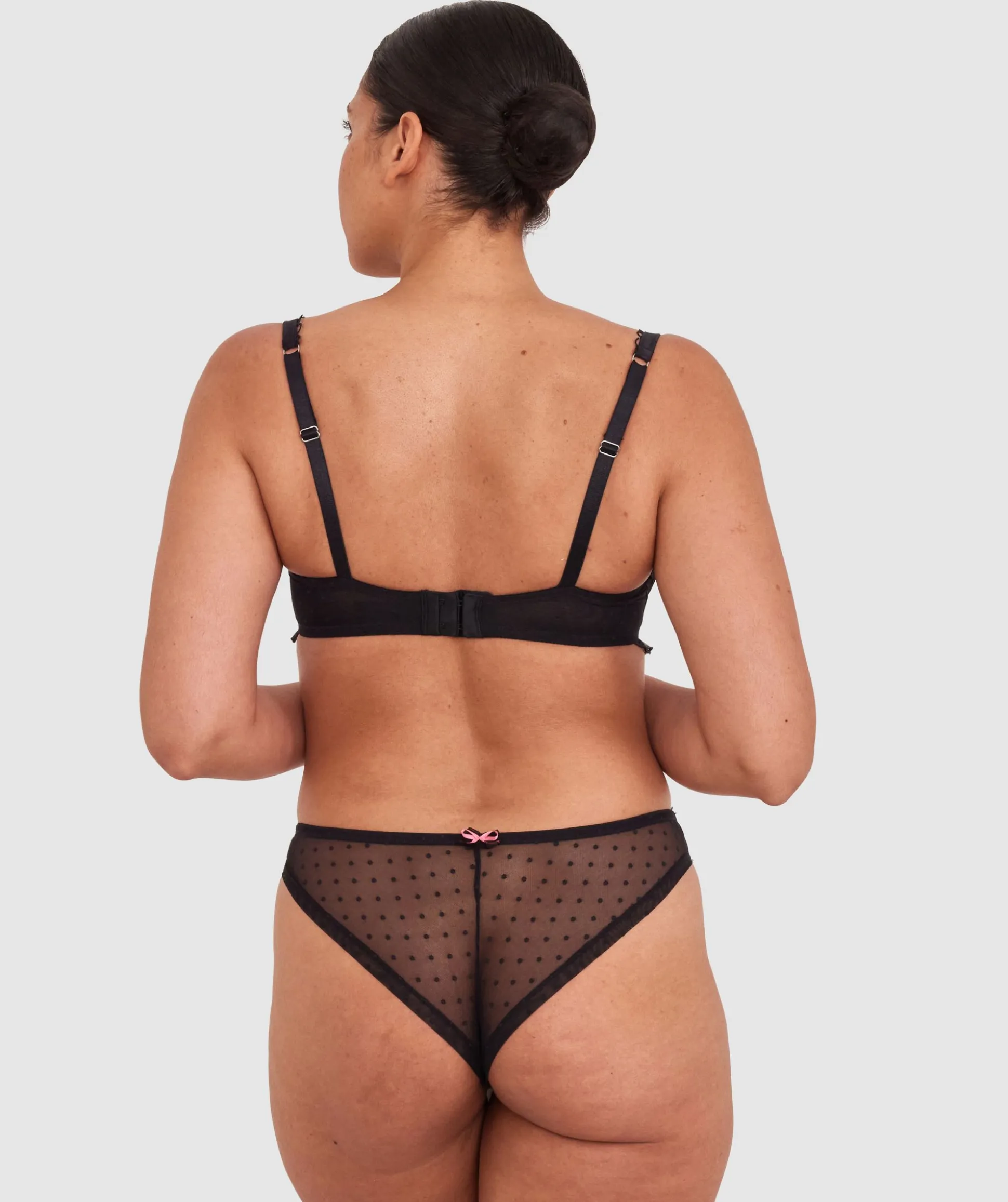 Enchanted Desdemona High Leg Brazilian Knicker - Black