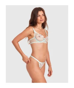 Enchanted Featherington High Leg String - Mint Green/Multicolour
