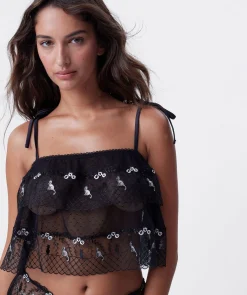 Enchanted Feline Fine Cami - Black