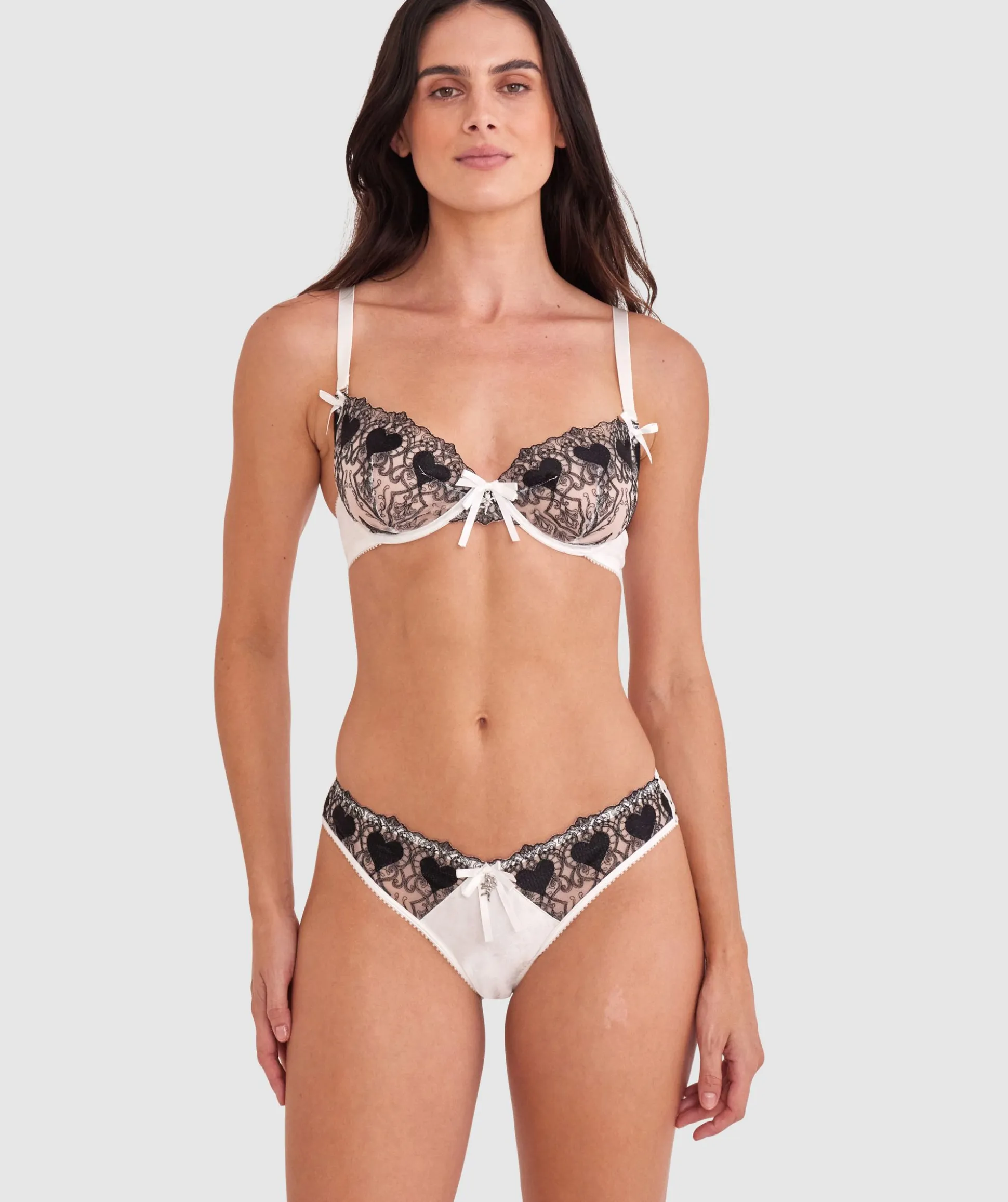 Enchanted Hopelessly Devoted Bra - Ivory/Black