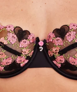 Enchanted Late Night Lovers Bra-Black / Multi