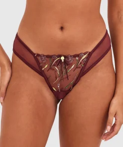 Enchanted Morena High Leg Brazilian Knicker - Berry
