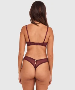 Enchanted Morena High Leg String - Berry