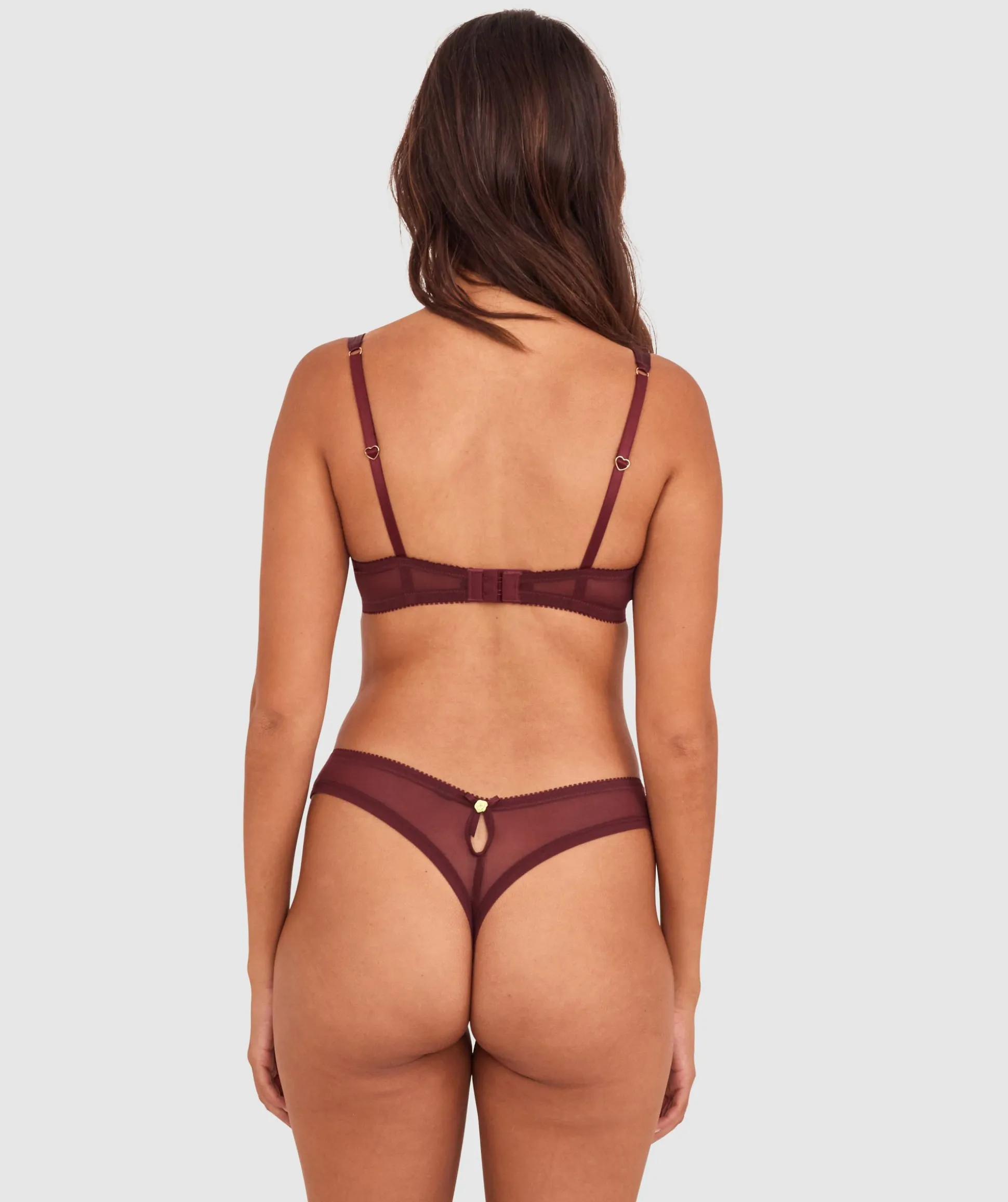 Enchanted Morena High Leg String - Berry