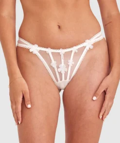 Enchanted Ready To Bloom High Leg G String - Ivory