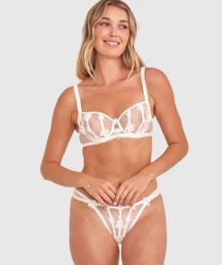 Enchanted Ready To Bloom High Leg G String - Ivory