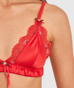 Enchanted Summertime Serenade Bralette-Light Red / Multi