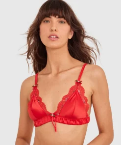 Enchanted Summertime Serenade Bralette-Light Red / Multi