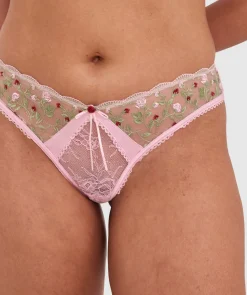 Enchanted Willow High Leg Brazilian Knicker - Pink