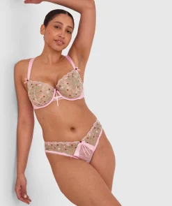 Enchanted Willow High Leg Brazilian Knicker - Pink