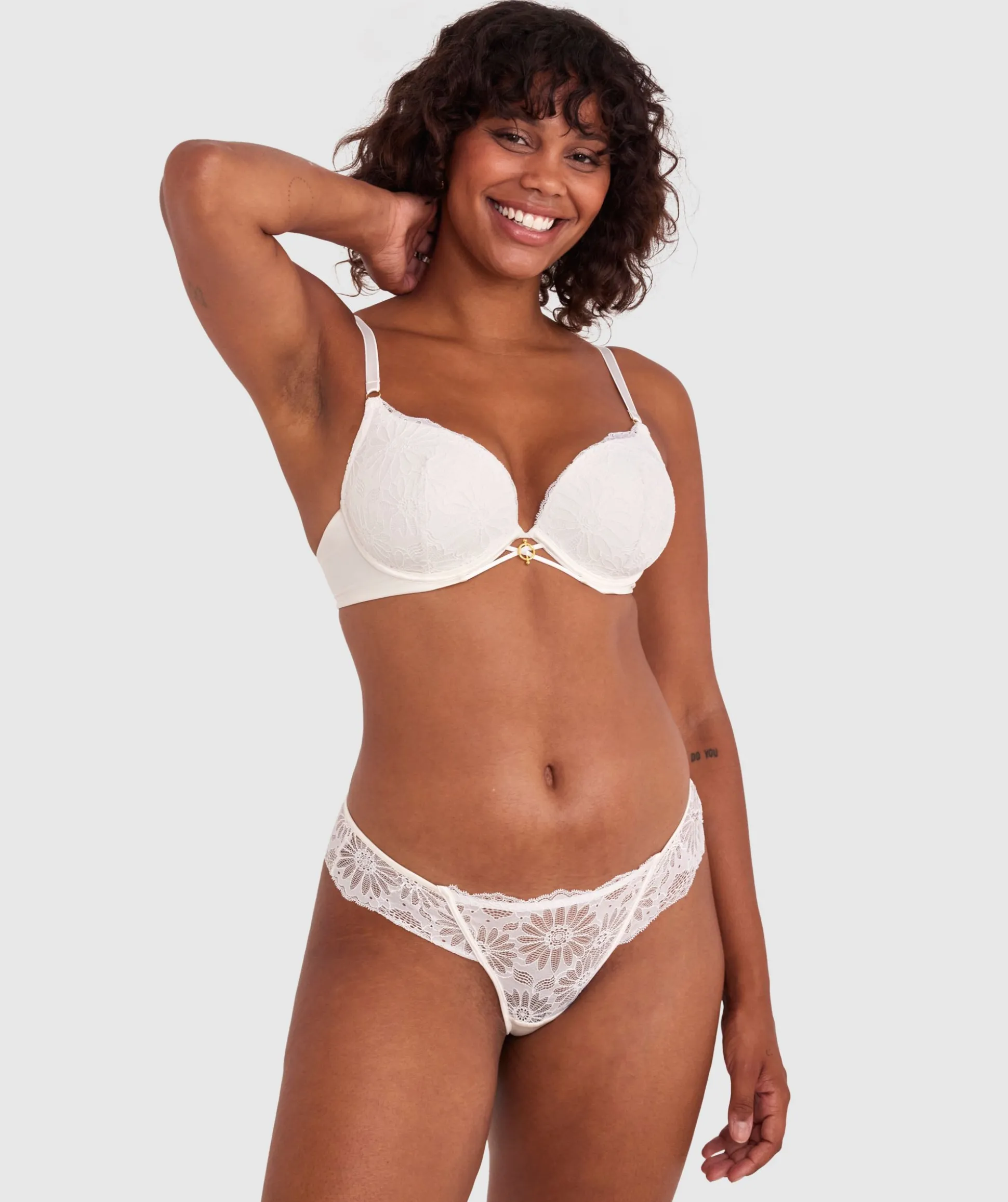 Floriane Brazilian Knicker - Ivory