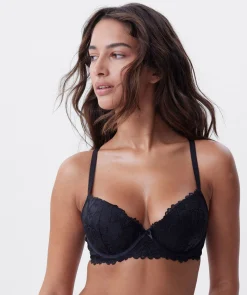 Frankie Push Up Bra - Black
