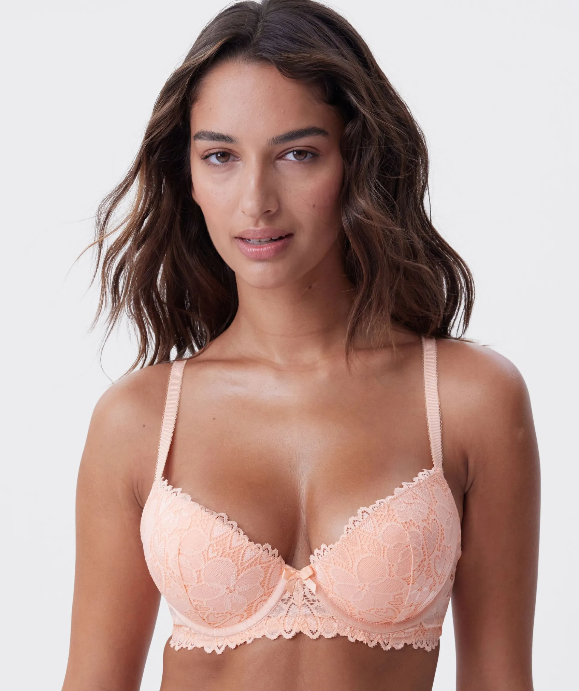 Frankie Push Up Bra - Light Coral