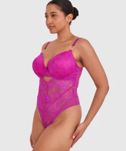 Gia Push Up Bodysuit - Purple