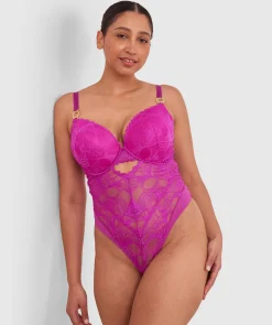 Gia Push Up Bodysuit - Purple