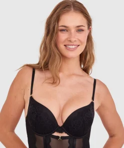 Imogen Push Up Bodysuit - Black