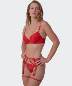 Imogen Suspender - Light Red