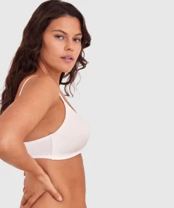 Inner Essence Contour Plunge Wirefree Bra - Ivory