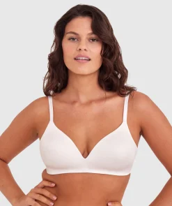 Inner Essence Contour Plunge Wirefree Bra - Ivory