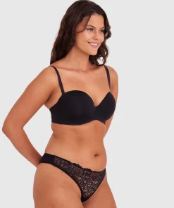 Inner Essence Full Cup Strapless Bra - Black
