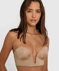 Inner Essence Strapless Plunge Bra - Nude 2