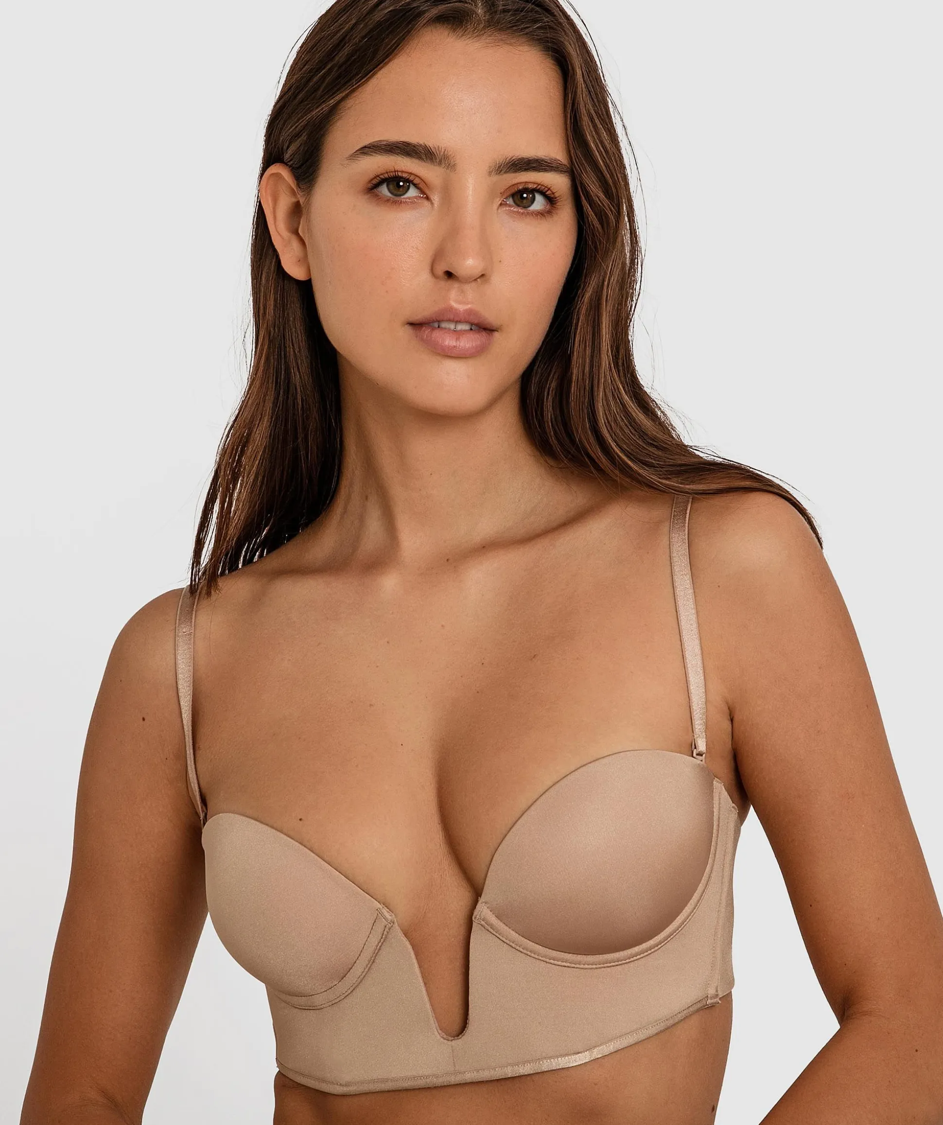 Inner Essence Strapless Plunge Bra - Nude 2