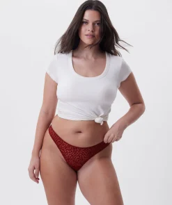 Jada High Leg G String - Dark Red