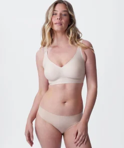 Jelly Wirefree Crop Bra - Nude 1
