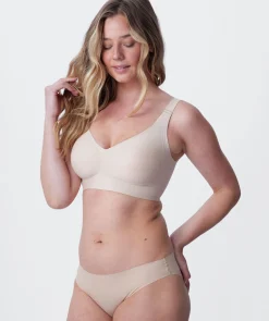 Jelly Wirefree Crop Bra - Nude 1