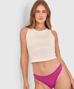 Kitty High Leg G String-Purple