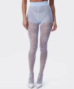 Lace Tights - Light Blue