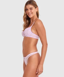 Leora High Leg G String - Lilac