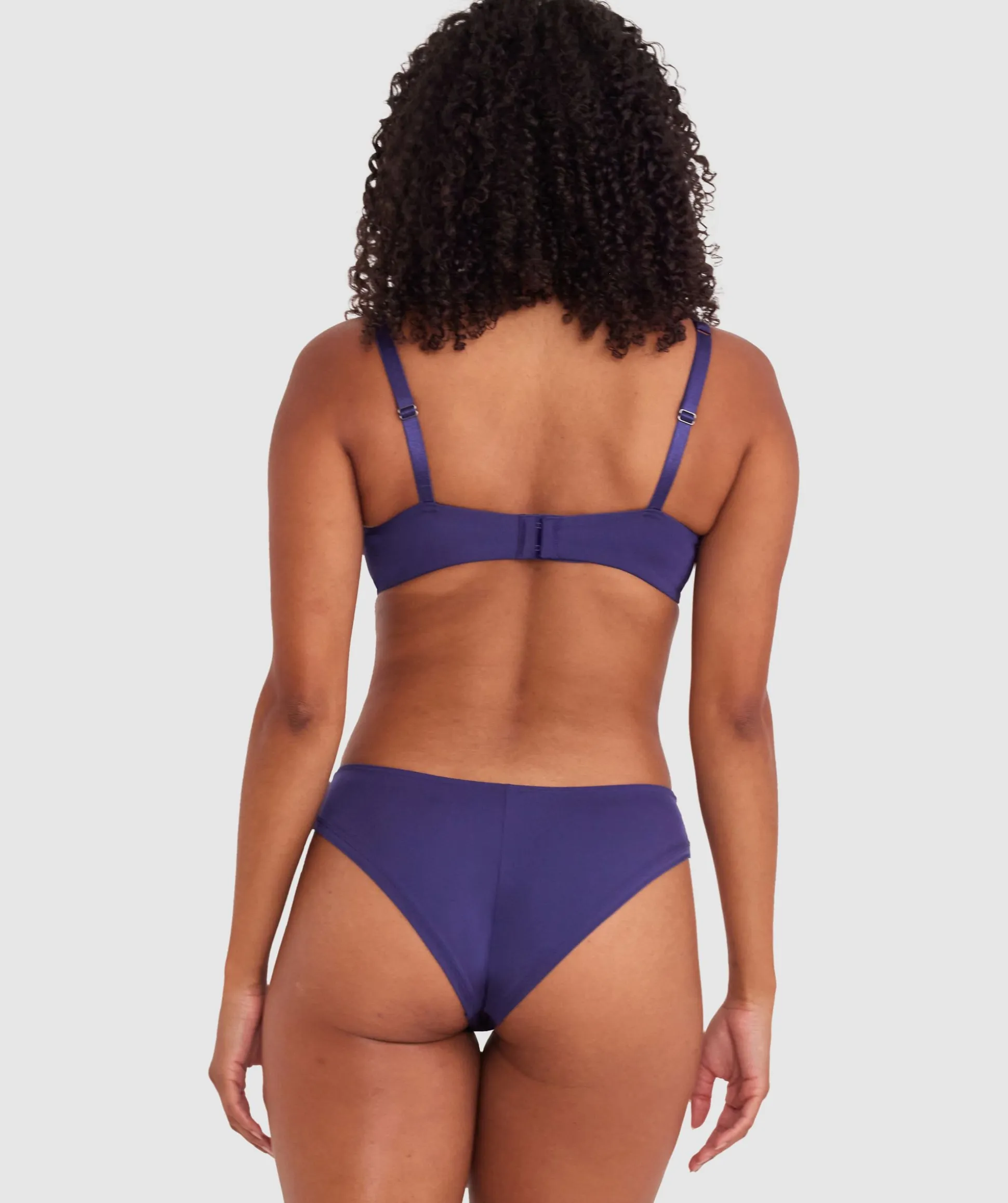 Lillyanna High Leg Brazilian Knicker - Dark Blue